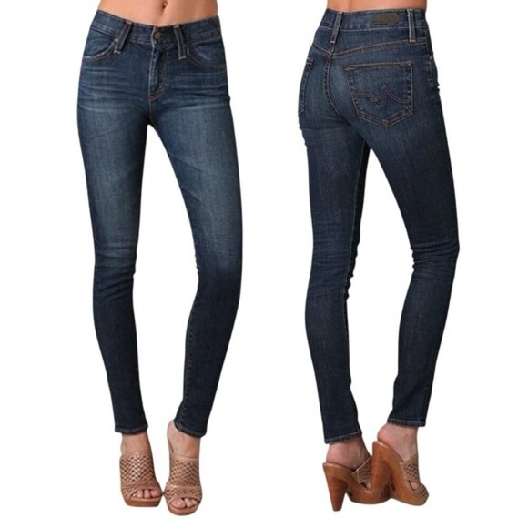 AG The Farrah High Rise Skinny Denim Jeans Blue W29 - Picture 1 of 13